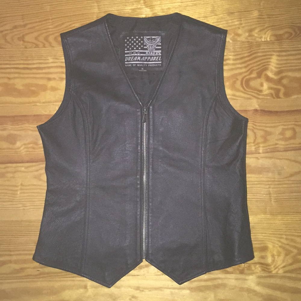 Genuine Black Leather Vest